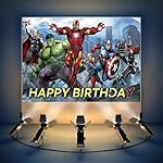 Avengers Birthday Banner, Party Decorations Background for Children - Happy Birthday Banner Party Supplies - Indoor/Outdoor Wall Decor - 5x3ft - Image 2