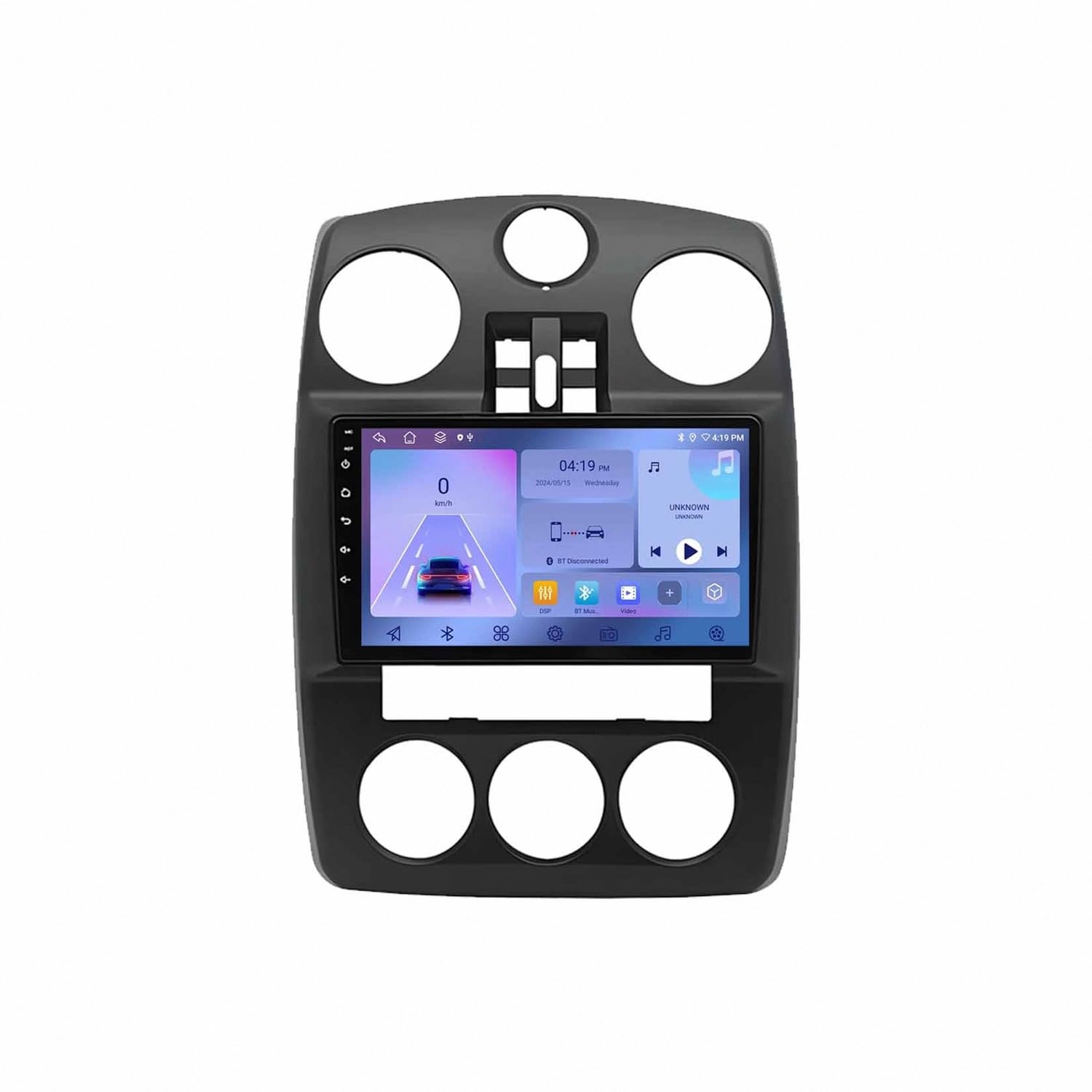 Car Stereo Carplay Radio de Coche para Chrysler PT Cruiser 2007-2009 Soporta Bluetooth, Control Volante, USB, WiFi, 4G, Mirror-Link, GPS Navegador/Radio FM, 4 Nuclear 4G+64G