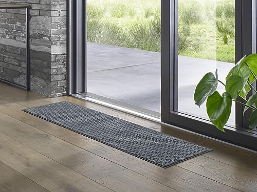 wash+dry doormat, Duo Denim 35x120cm, inside and outside, washable, Blue, 35 x 120 cm (Rectangular) - Image 3