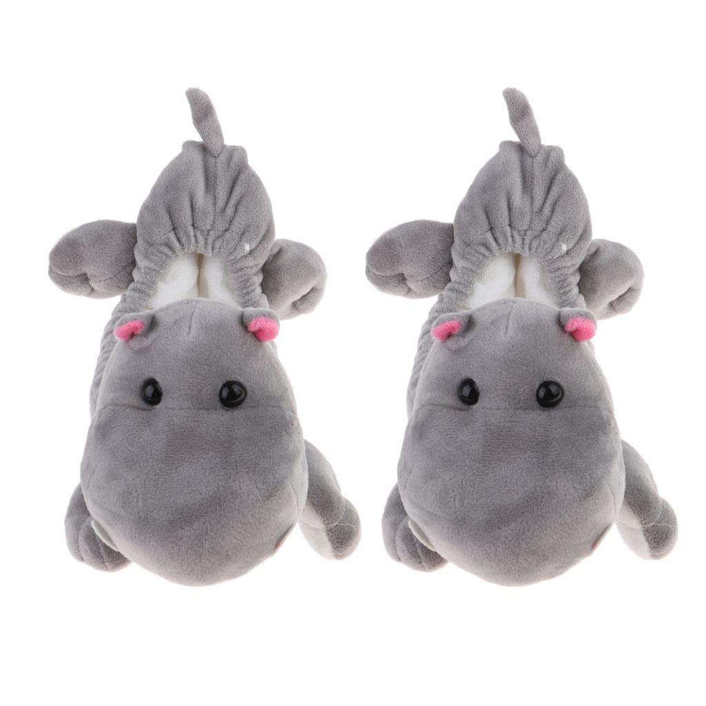 rockible 1 Paire de -Lames de Patins à Glace avec Animaux Mignons - Protège-Chaussures - Tissu éponge Doux - Protège La de La Rouille L'écaill, Hippopotame, 26 à 38