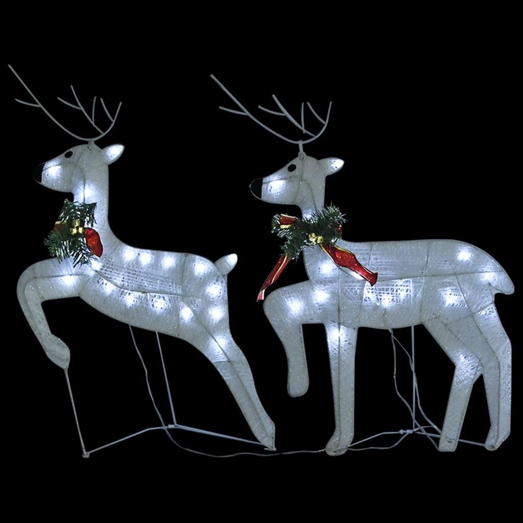 led lichterkette mini,deko lichterkette,lichterkette mit klammern für fotos,Rentier mit Schlitten Weihnachtsdekoration 100LEDs Outdoor WeißGeeignet für Patio, Schlafzimmer, Wohnzimmer, Weihnachten