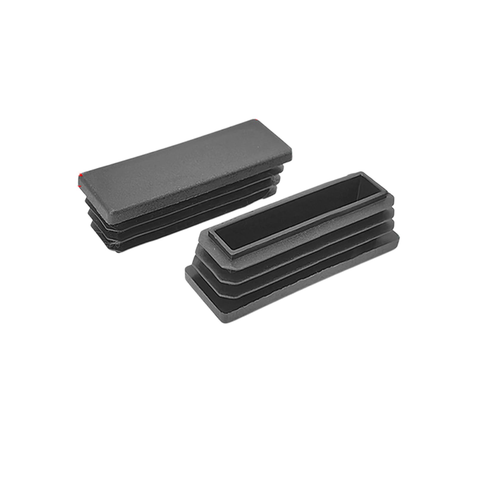 12Pcs Black Rectangle Blanking End Caps Tubing End Cap Insert Blanking Stopper Pipe Tube Cap