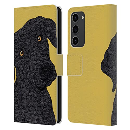 Funda de cuero Samsung Galaxy S23+ 5G ideal para pasear con tu perro Labrador Negro