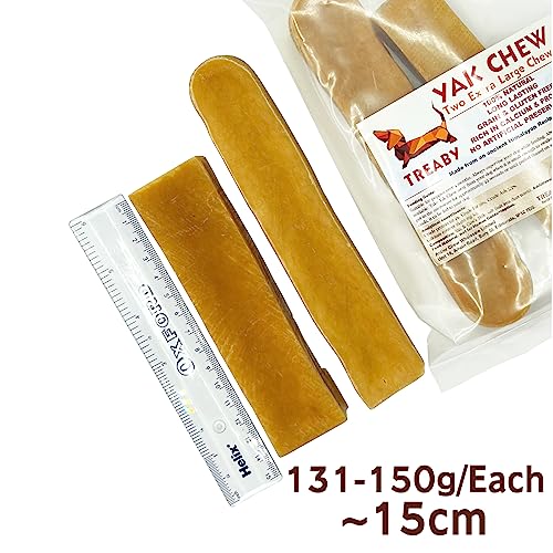 Treaby Himalayan Yak Milk Chews - Extra Large Dental Sticks for Dogs & Puppies (2 Pack, 131-150g, 15cm), 150 g (Pack of 2) - Image 2