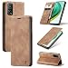 Produktbild KONEE Hülle Kompatibel mit Xiaomi Mi 10T / Mi 10T Pro 5G, Lederhülle PU Leder Flip Tasche Klappbar Handyhülle mit [Kartenfächer] [Ständer Funktion], Schutzhülle für Xiaomi Mi 10T / 10T Pro - Braun