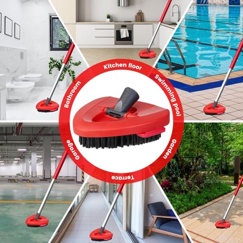 Image of Spin Mop Replacement Head - EasyWring Mop Refills Compatible with Triangle Spin Mop, Great Cleaning Power, Microfiber, Helper for Housework, Machine Washable (new Brush)
