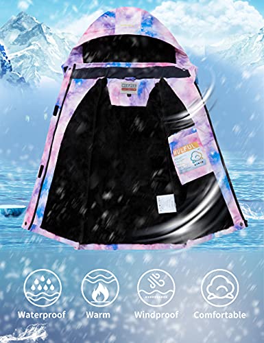 Wulful KOLU811 Girl'S Waterproof Ski Jacket Warm Fleece Hooded Winter Snow Coat thumb #2