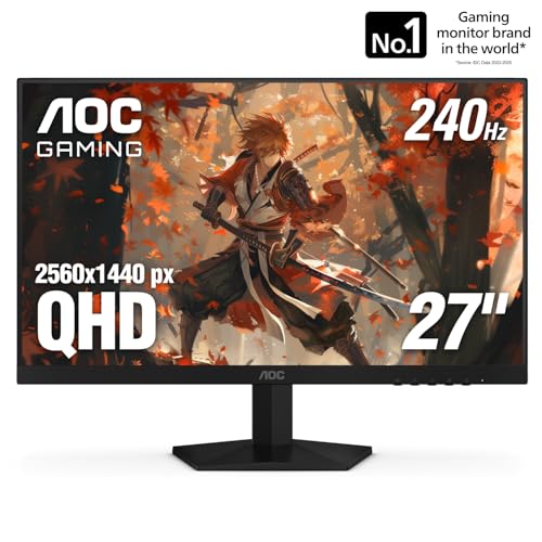 AOC 27" Gaming Monitor QHD 260Hz Overclocked IPS NVIDIA G-SYNC Q27G41ZE photo 9
