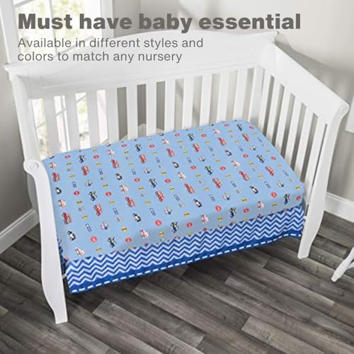 image for Everyday Kids 2 Pack Fitted Boys Crib Sheet, 100% Soft Breathable Micr