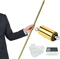 Vista 6 de Xfunjoy - Bastón mágico tipo metal con guantes y tutorial, bastón mágico de bolsillo, para trucos de magia de primer plano.