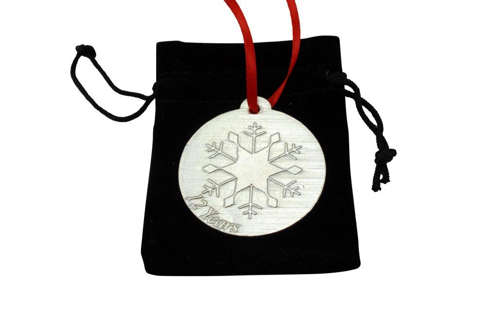 13th Wedding Anniversary Metal Keepsake Chrstimas Tree Ornament Bauble Decoration Ornament