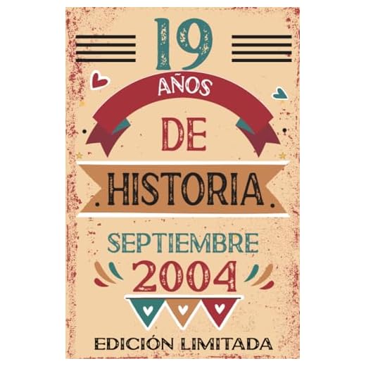 19 Años De Historia Septiembre 2004: Libro de visitas, cuaderno, 110 páginas de felicitaciones, idea de regalo, regalo Para la esposa, novia, mujer, La madre