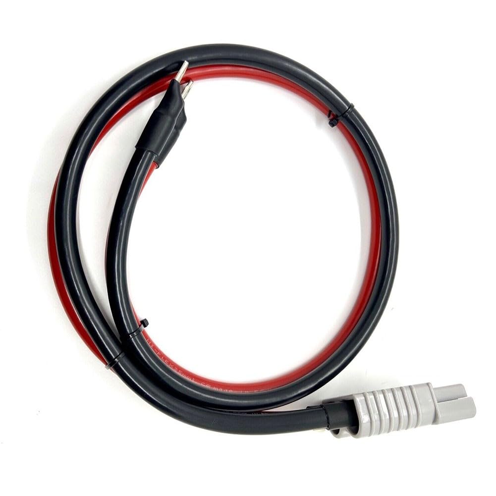 Whychstore Connecteur de batterie 175 A, câble en cuivre plaqué argent 4 AWG 1 m avec bornes M8, pour camping-car, chariot élévateur, voiture de course