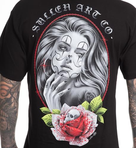 Sullen Men's Emotion Clowning Around Capsule Tattoo Lifestyle Graphic Standard Short Sleeve Black Tee2