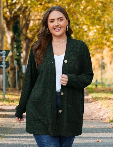 Image of MONNURO Plus Size Cardigan for Women Lightweight Open Front with Pockets