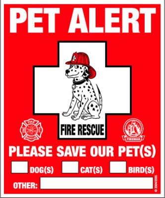 Pet Safety Alert 234001 2-Count Static Cling Window Decal for Pets