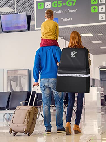 Car Seat Travel Bag For Air Travel, Waterproof Carseat Bag For Airplane, Padded Gate Check Bag For Car Seats, Durable & Large, Carseat Travel Cover - Baby/Toddler Travel Essentials/Gears For Flying #TOP6