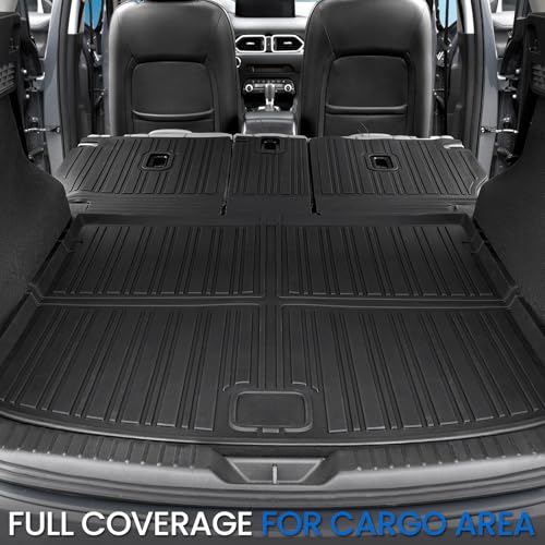 Image of Cargo Mat Backrest Mats for 2017-2025 Mazda CX-5, All Weather TPE Backrest Mat Trunk Mat Cargo Liner Storage Mats Accessories for CX5 (Backrest Mats + Cargo Mat)