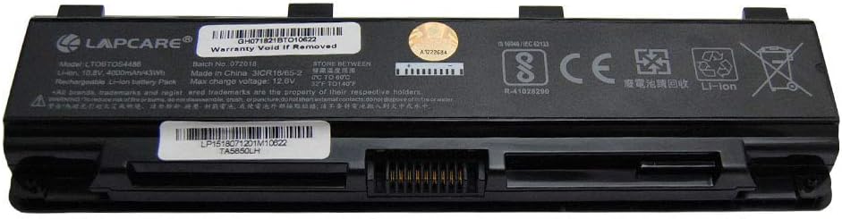 Lapcare Replacement Laptop Battery Compatible for Toshiba Satellite C840 C850 C855 C870 C855-S5206 PA5024U-1BRS