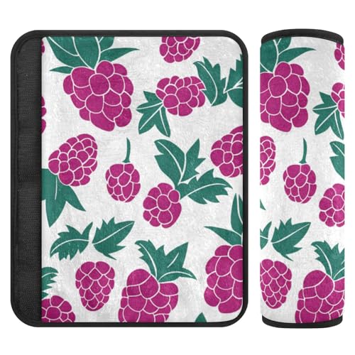 EtherSpher Purple Pineapples Belt Shoulder Strap, Stop seat Belt Cutting into Neck, seat Belt Belt for Women for Bag Most Cars Bag forro para cinturon de seguridad 2 Pack