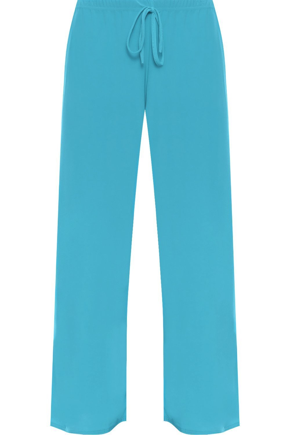 Wearall Women's Turquoise New Plus Size Palazzo Trousers Baggy Flared Wide Leg Pants 26/28