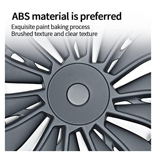 Compatible With Tesla Model Y 19-Inch Storm Wind Style Hub Cover Replacement Car Wheel Hubcap Kit Exterior Decoration Protection Accessories ( Color : Plane Matte Black ) #TOP6