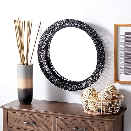 SAFAVIEH Home Collection Iona Matte Black 22-inch Round Decorative Accent