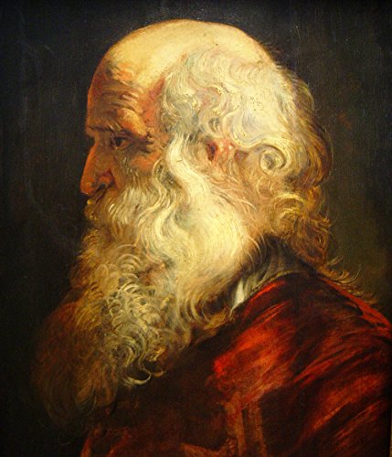 Tableau Peter Paul Rubens Old Man avec cadre noir et impression mate de qualité musée