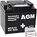 Produktbild kraftmax 1x AGM 12V / 45Ah Blei-Akku - MP45-12 [ M6 - Bolzen inkl. Schraube und Mutter ] VDs geprüft - inkl. 2X Original Anschluß-Adapter
