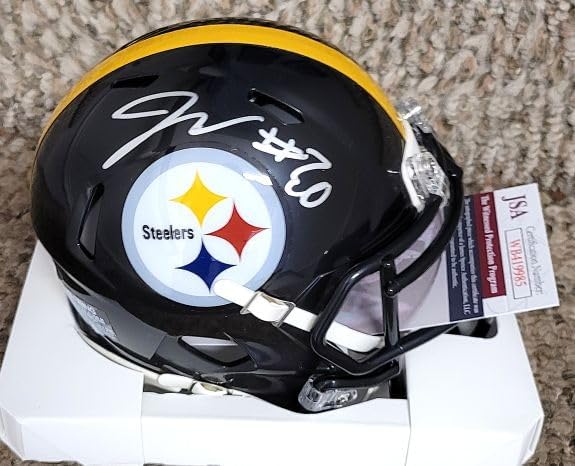 Autographed Jaylen Warren Pittsburgh Steelers Mini Helmet with JSA COA
