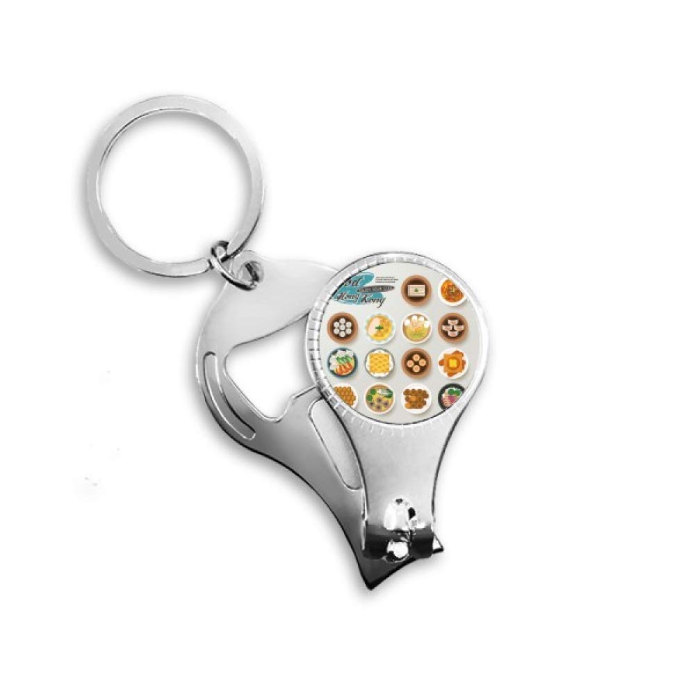 Coupe-ongles porte-clés pour voyage et apéro motif art déco Chine