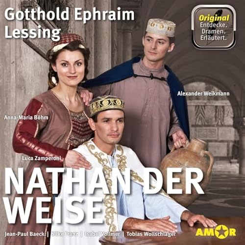 Nathan der Weise - Die wichtigsten Szenen im Original Audiolivro Por Gotthold Ephraim Lessing capa