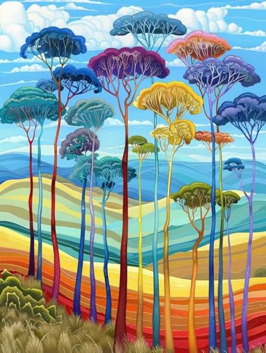 Diamond painting paysage 40x50cm avec kit broderie diamant complet