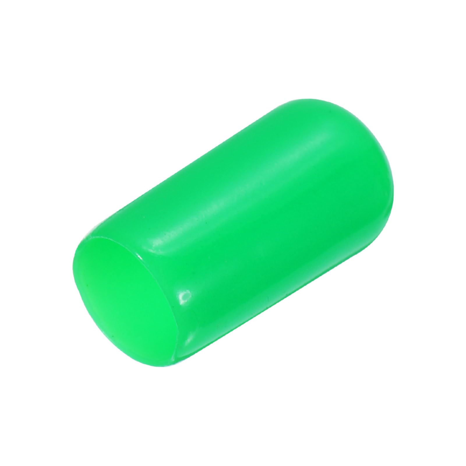uxcell 20pcs Rubber End Caps 9.5mm(3/8") ID Vinyl PVC Round Tube Bolt Cap Cover Screw Thread Protectors Green