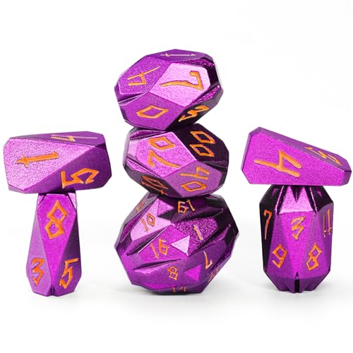 FONVGOGO Metal DND Dice Set Polyhedral for Dungeons and Dragon RPG Gift