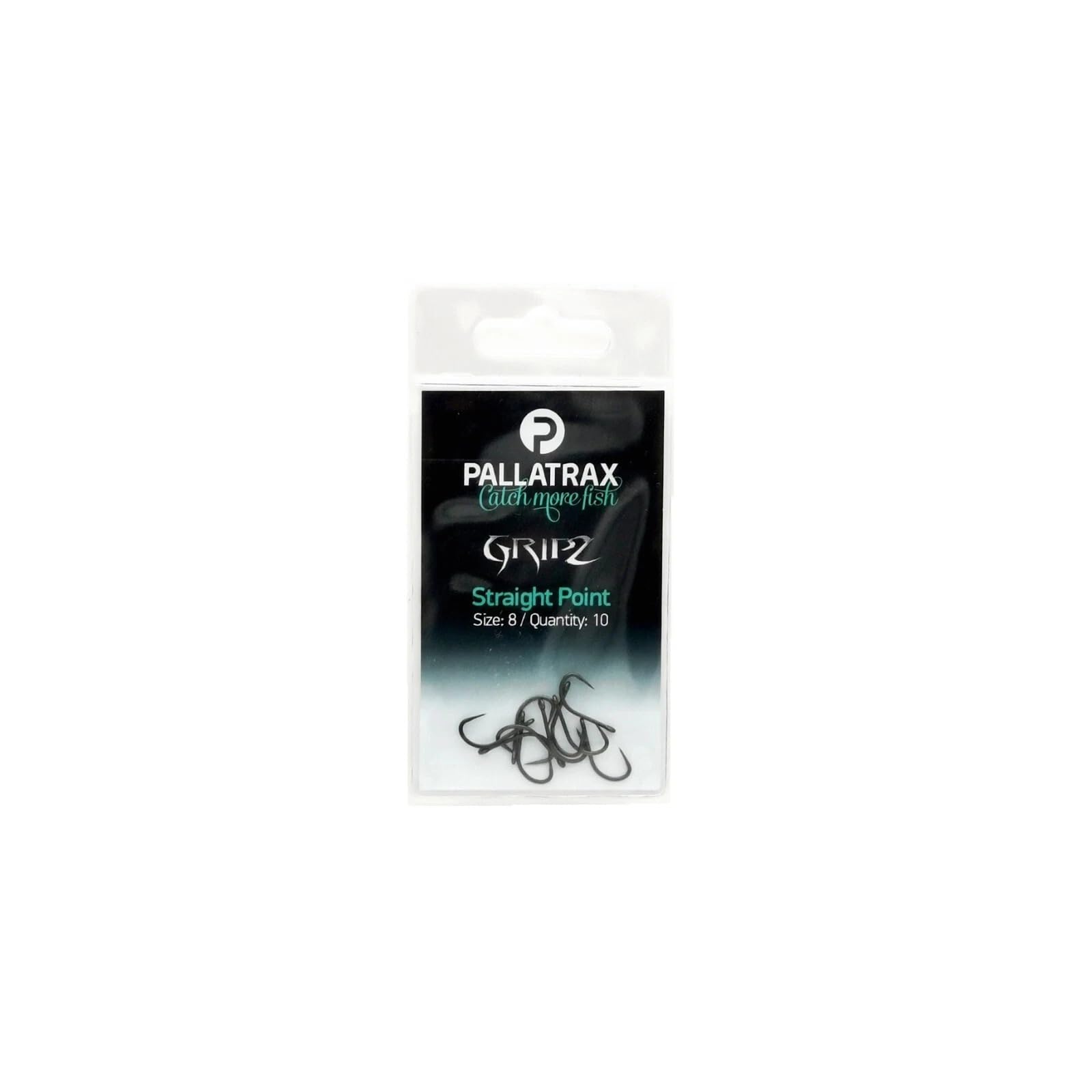 2X New Pallatrax Gripz Fishing Hooks Straight Point Fishing Hooks Barbless Grips (1, 8)