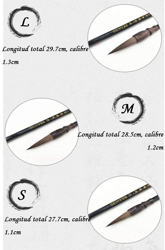 Chinesischer Kalligraphie-Pinsel, Pinselstifte, Kalligraphie-Stifte, Kalligraphie-Zeichnung, ausgezeichnetes chinesisches Pinsel-Stift-Set, Stift-Kunstbedarf, Kalligraphie-Pinsel, 3-teiliger