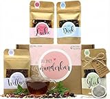 OWLBOOK&reg; Tee Geschenkset Du bist wunderbar | Tee Geschenke f&uuml;r Frauen Oma Mama Beste Freundin Kollegin zum Geburtstag als Geburtstagsgeschenk | Teebox mit ca. 20 Tassen Teegenuss