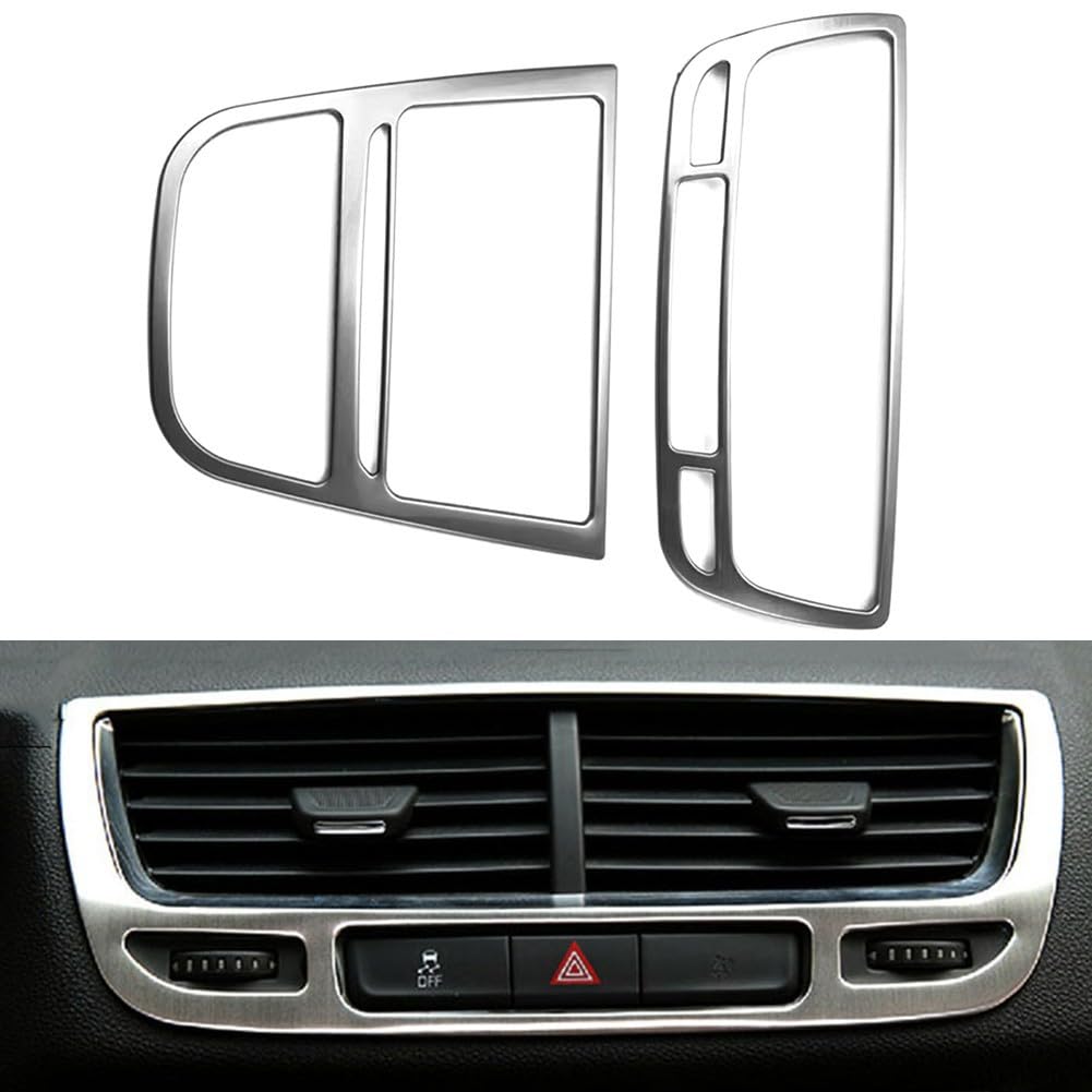 Moldura de salida de tablero para Opel para VAUXHALL para MOKKA 2013 2016, y elegante accesorio de acero inoxidable (B)