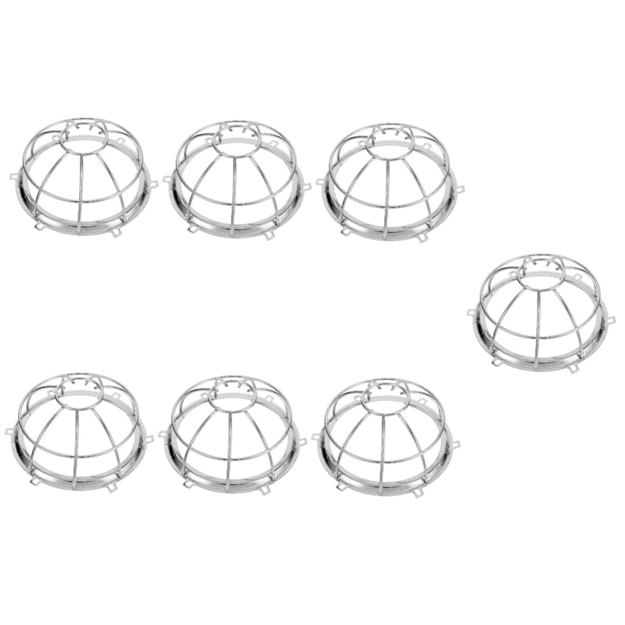 WOONEKY 7 Piezas Protector Metálico para Detector de Humo y Rociadores contra Incendios Resistente para Pared Soporte de Alarma contra Daños Jaula Protectora para Hogares y Oficinas