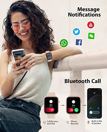 Smart Watch For Men Women Android Iphone, Activity Trackers And Smartwatches With Bluetooth Call(Answer/Dial), 1.85" Hd Touch Screen Fitness Heart Rate Spo2 Sleep Blood Pressure Monitor Pedometer #TOP1