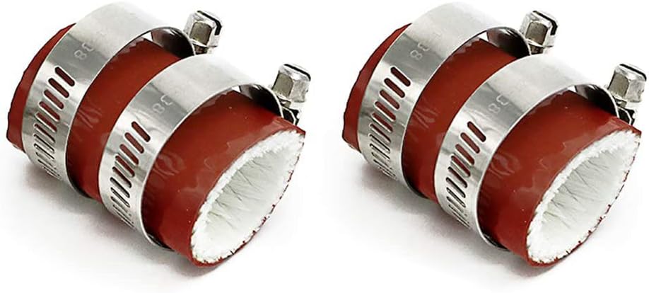 Motoparty High Temp Exhaust Couplings Clamps 1"ID For Yamaha Banshee YZF350 YFS200 Raptor Blaster KX80 KX125 KX250 CR80 CR125 CR250 CR450 TRX250R CR KX RM FMF DG Quads Dirt Bikes(Red)