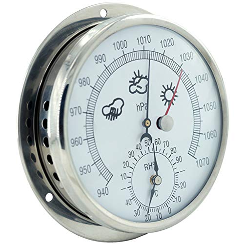 Amazon.co.jp: アネロイド気圧計、高精度気圧計、温度、湿度、気圧3 in