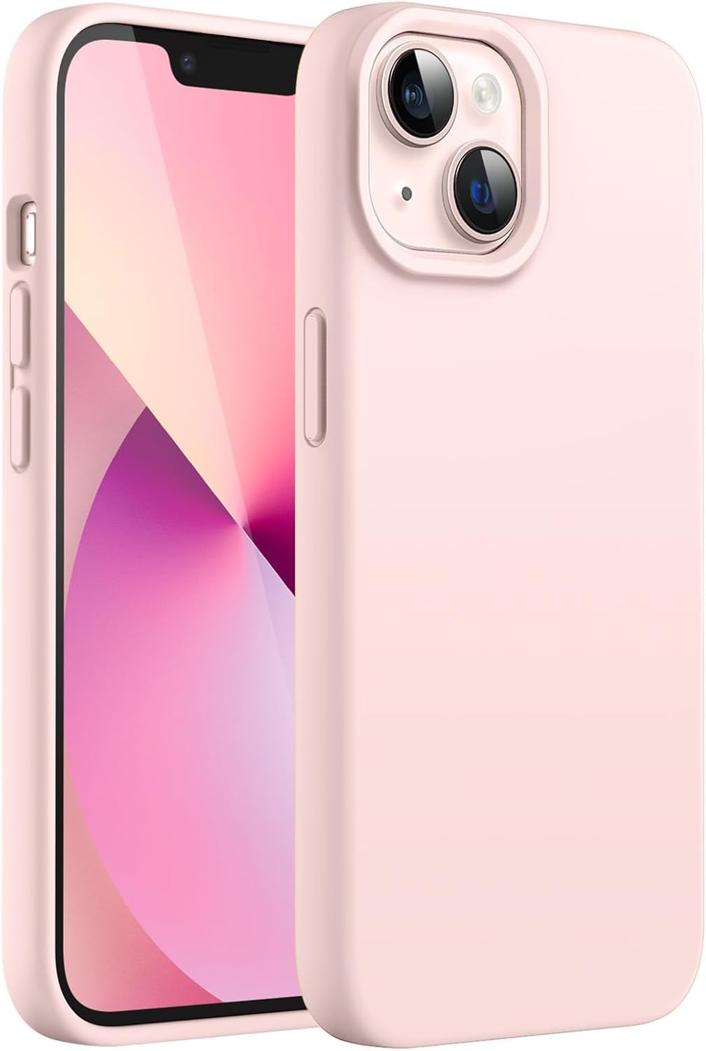 iPhone 13 Silicone Back Case | Shock Proof Design & Camera Protection | Premium Rubberised Apple iPhone 13 Cover (Microfiber Lining) | Ultra Smooth Silicone – Lilac