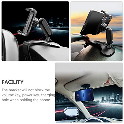 Hemobllo Suporte de telefone para carro com clipe giratório para celular, suporte de telefone para n