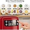 Portable Digital Rice Cooker, 6-Cup (Uncooked)/12-Cup (Cooked) Small Rice Maker with Steaming Basket, Mini Rice Cooker with 2L Removable Nonstick Inner Pot, 10 Menu Options, Auto Keep Warm, 24 Hour Delay Timer (Dark Red)