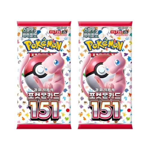 Pokemon 151 Booster Packs Coreano x2 | Pokemon 151 Booster Packs | Cartas Pokémon coreanas | Titán autenticado
