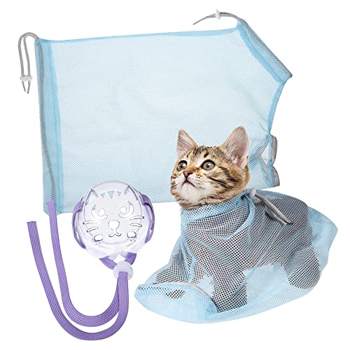 VANZACK Cat Shower Bag Kitten Washing Bag Cat Shower Net Bag Grooming Bag for Grooming Bathing Bag Cat Sling Bag Cat Immobilizing Bag Kitten Bath Bag Cat Bath Bag Pp Beauty Bag Take a Bath