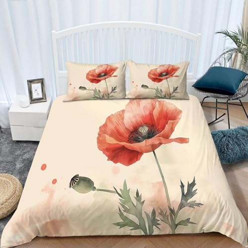 Housse de Couette 220x240 cm Facile à Enfiler avec Fermeture Éclair