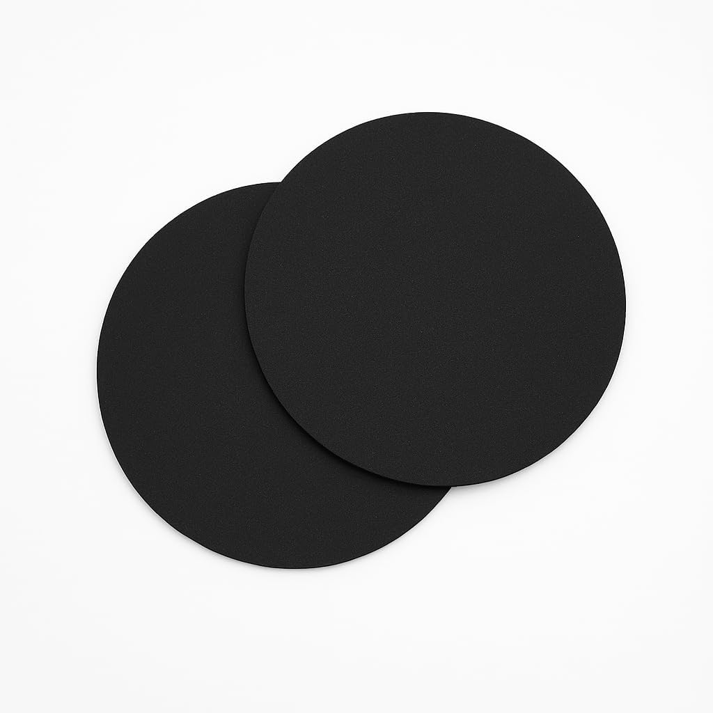 Kit of 2 Miniature Plastic Rond Black Bases 130 mm- Circular, for Roleplaying Game - Tabletop - Wargames Tables (2 x130 mm)